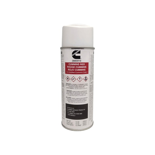[6E-U8J1-5SEX] OEM CUMMINS PAINT CAN ISX RED 3885910