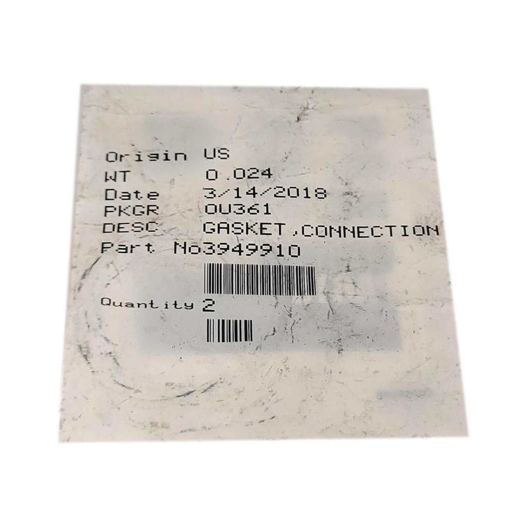 OEM CUMMINS GASKET,CONNECTION 3949910 *(pack of 2)* | KAHGO Truck Parts