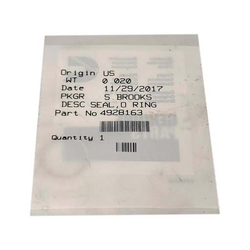 OEM CUMMINS SEAL,O RING  4928163