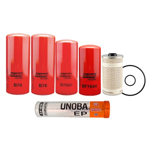 VOLVO OIL CHANGE KIT B76, BF7644, B7685, PF7744, FREE GREASE