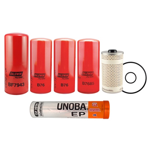 VOLVO OIL CHANGE KIT, B76, BF7943, B7685, PF7744, FREE GREASE