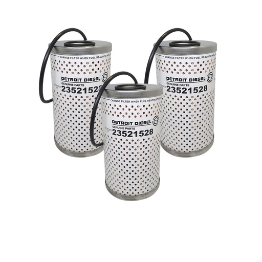 [C6-DLTS-8DU8] Genuine DETROIT FUEL FILTER 23521528 *(PACK OF 3)*