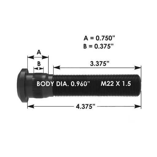 Wheel Stud  201.6154  R009526