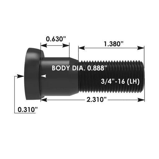 Wheel Stud 201.6260L  R0010258R E10258R