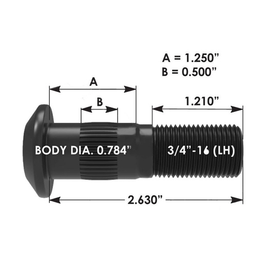 Wheel Stud  201.6289L  20X1809 E5870L R005870L