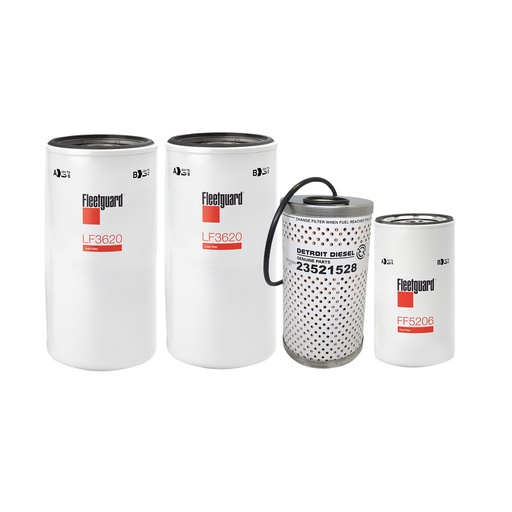 DETROIT OIL CHANGE KIT, LF3620, FF5206, 23521528