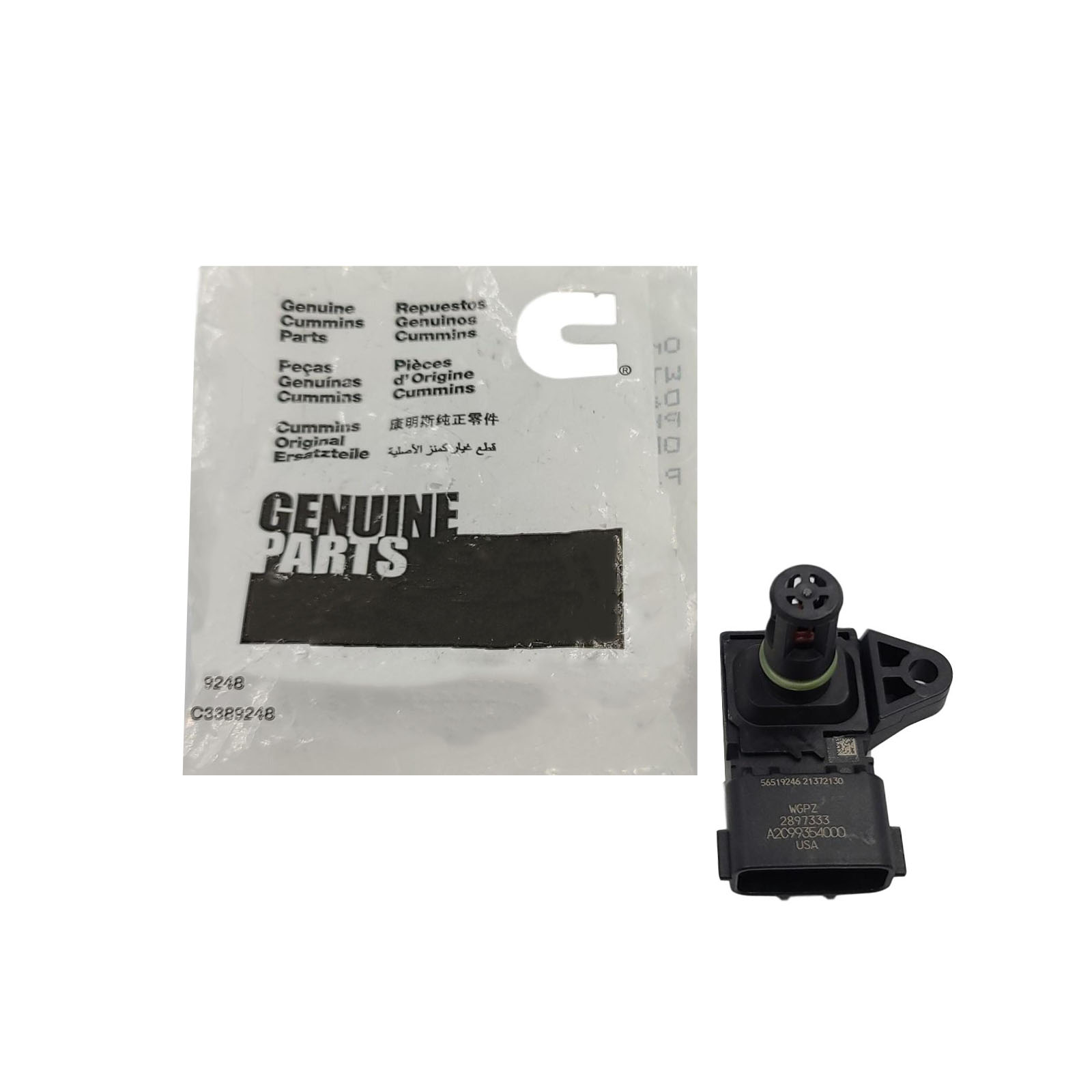 うみ Cummins OEM Map Pressure Sensor 2897333 NOS for sale online