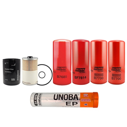 VOLVO OIL CHANGE KIT B7700, BF7814, B7685, PF7930, 21937298, FREE GREASE