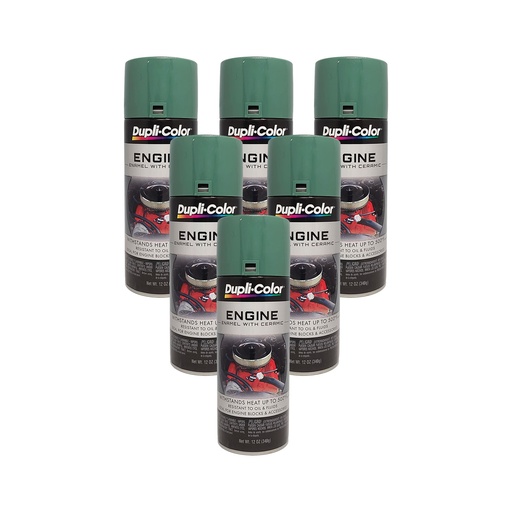 Dupli-Color DE1618 Detroit Alpine Green Engine Enamel with Ceramic 12oz  6 Pack