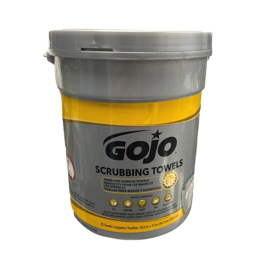 GOJO Scrubbing Towels Hand And Surface, 72 Per Bucket, 6396-645-F