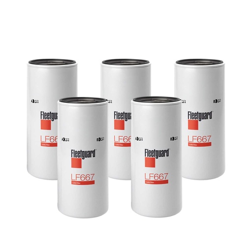 FleetGuard Oil Filter LF667 B7600 DN-P553191 (PACK OF 5)