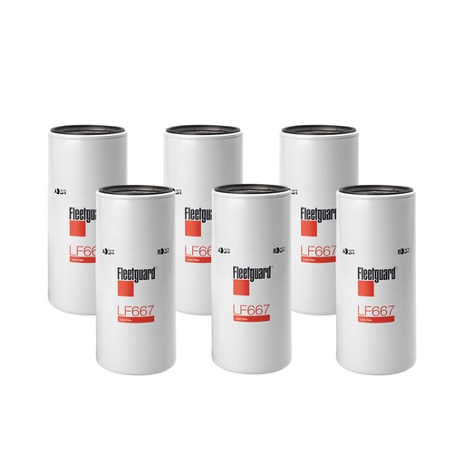 FleetGuard Oil Filter LF667 B7600 DN-P553191 (PACK OF 6)