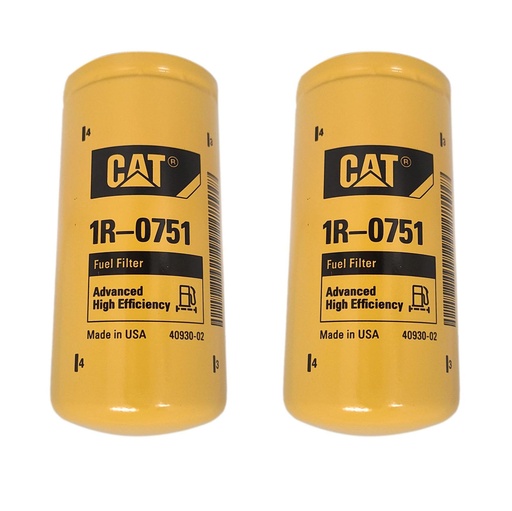 [92-FIJ7-A99U] Fuel Filter CAT 1R-0751 1R0751 *(Pack of 2)*