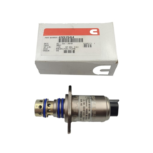 New OEM Genuine Cummins VALVE,FUEL FLOW 4997684