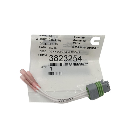 [ZP-BJX5-6RBW] New OEM Genuine Cummins 3 Pin Female Pigtail Oil Pressure Connector 3823254