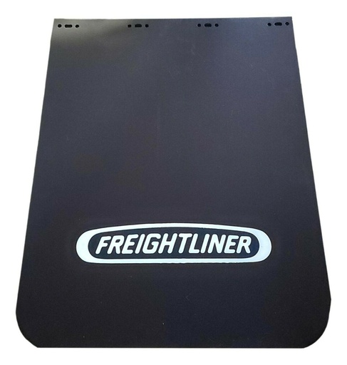 SINGLE OEM FREIGHTLINER MUD FLAP - PLASTIC, BLACK, LOGO, 30 IN  22-69608-202