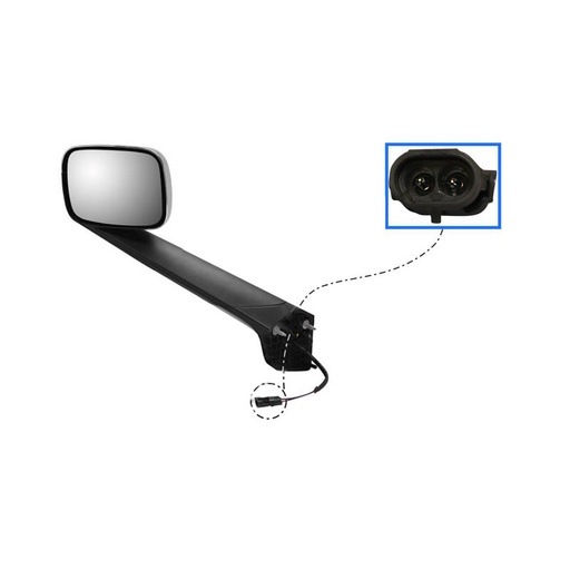 [IX-F8JK-JAZJ] Hood Mount Mirror RH Chrome Freightliner  563.46092C A2275354003