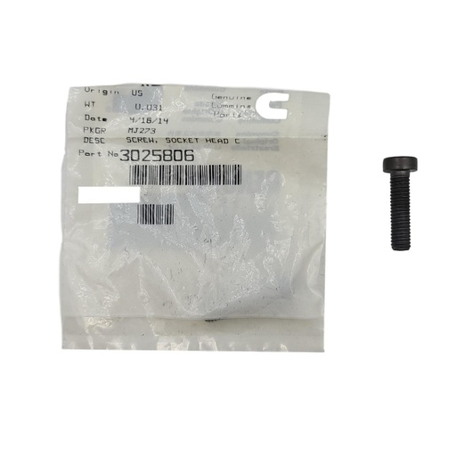New OEM Genuine Cummins  SCREW,SOCKET HEAD CAP 3025806