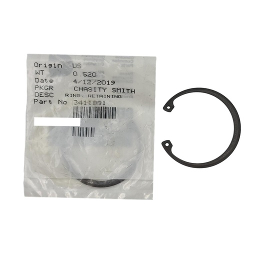New OEM Genuine Cummins  RING,RETAINING 3411881