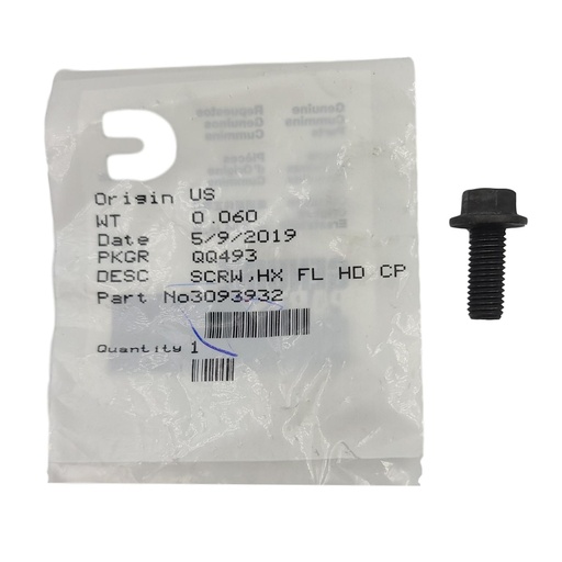 New OEM Genuine Cummins SCREW,HEX FLANGE HEAD CAP 3093932