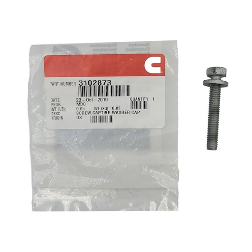 New OEM Genuine Cummins SCREW,CAPTIVE WASHER CAP 3102873