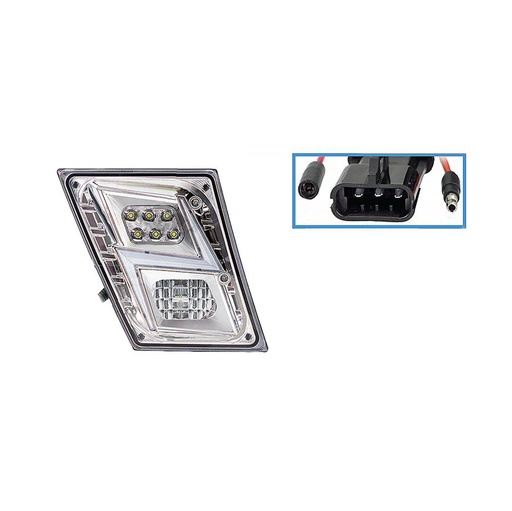 [JC-BRQN-GVMU] Fog Lamp w/DRL LED RH Chrome Volvo  564.96031DCZ