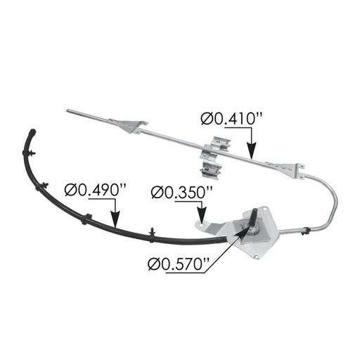 [WL-SOHH-C7HM] Window Regulator LH Freightliner  HLK2093   A18-47762-000