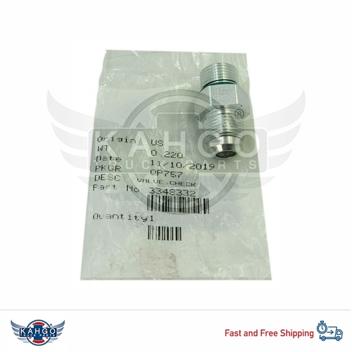 OEM CUMMINS FUEL CHECK VALVE N14   3348332