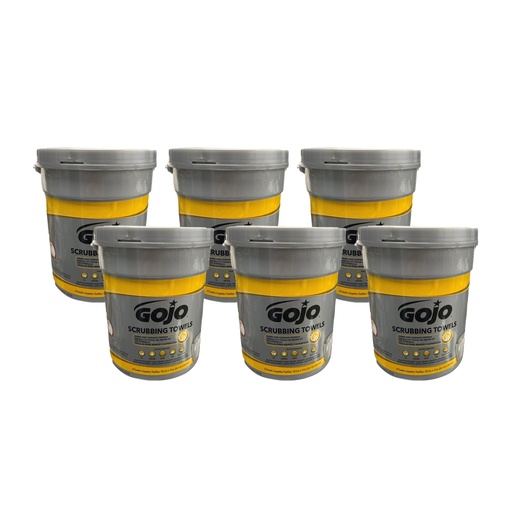 GOJO Scrubbing Towels Hand And Surface,72 Per Bucket,6396-645-F 6396-06 (6 Pack)