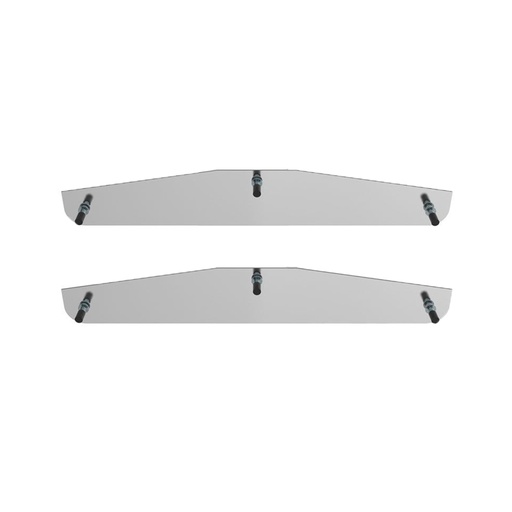 [VH-A02R-MFM7] Mud Flap Bottom Plate Chrome Pair 24in  562.701-2BP  10411P   13126