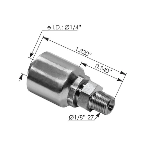Continental  Hydraulic Hose Fitting NPTF Male  818.14615-0402