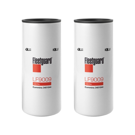 [5S-2S6H-81TG] FleetGuard Oil Filter LF9009  3401544  *(PACK OF 2)*