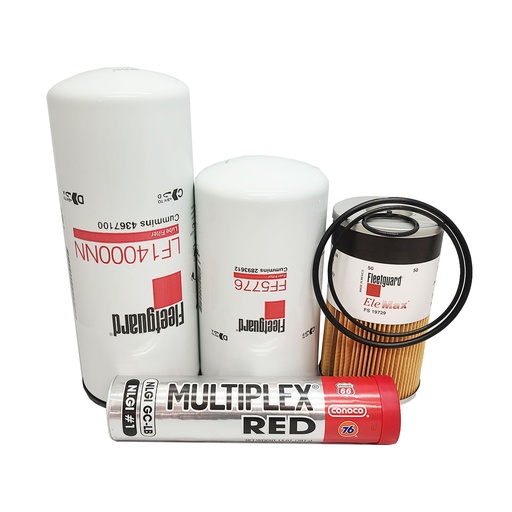 [KGAKIT-20] CUMMINS OIL CHANGE KIT LF14000NN, FF5776, FS19729, FREE GREASE