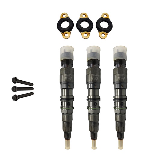 3X OEM INJECTORS DD15 DETROIT A4720701187+GASKETS A4720780480+BOLTS A0029900400