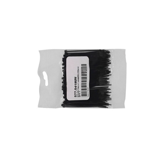 [KV-QGGK-933P] Nylon Zip Ties 4in Length Black 577.0418UV  422077