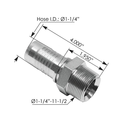 Continental Uni-Crimp Hose Fitting NPTF Male 818.36615-2020   366152020