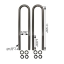 U Bolt Kit RND 7/8in X 3in X 17-1/2in   AUBK8161-174   47417005