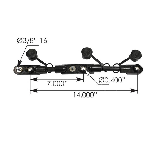 Cable Overmolded Harness 2/0 14in Black  178.2021BK  849584 BC207M3BWS
