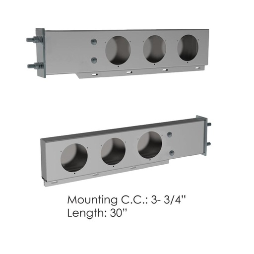 [TJ-081P-5UHS] Mud Flop Hanger With Light Bar 2 Pc Set S.Steel 562.Q1001SS   21851 22300