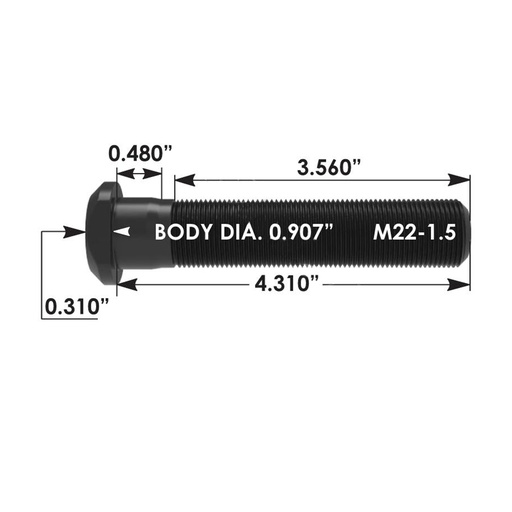 [79-XBUT-JZP5] WHEEL STUD 201.6213  9001914 E11692