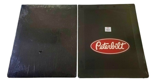 Pair of OEM PETERBILT MUDFLAP-24X30 BLK,PB, FBRGLSS BCK  FM3050MF-FG