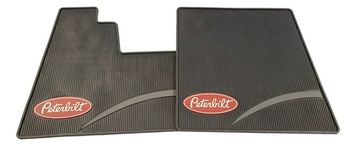 OEM PETERBILT FLOORCOVER-MAT PB LOGO SLEEPER BLACK FMPBL0G0S-NG*(1 PAIR)*