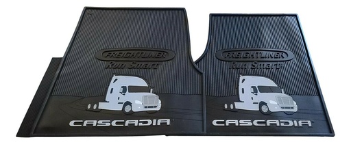 [2R-LK0G-N1WD] OEM Freightliner Cascadia Black Rubber Floor Mats with  Logo PDT-CASCFM*(1Pair)*
