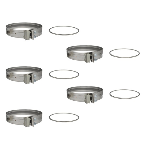 X5 DPF Filter Clamp &Gasket DETROIT DD13 DD15 KP201 A6809950302 A6804910480