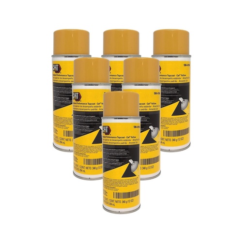 GENUINE CAT 590-0196 5900196 AEROSOL Spray Paint Yellow 12oz (Pack of 6)