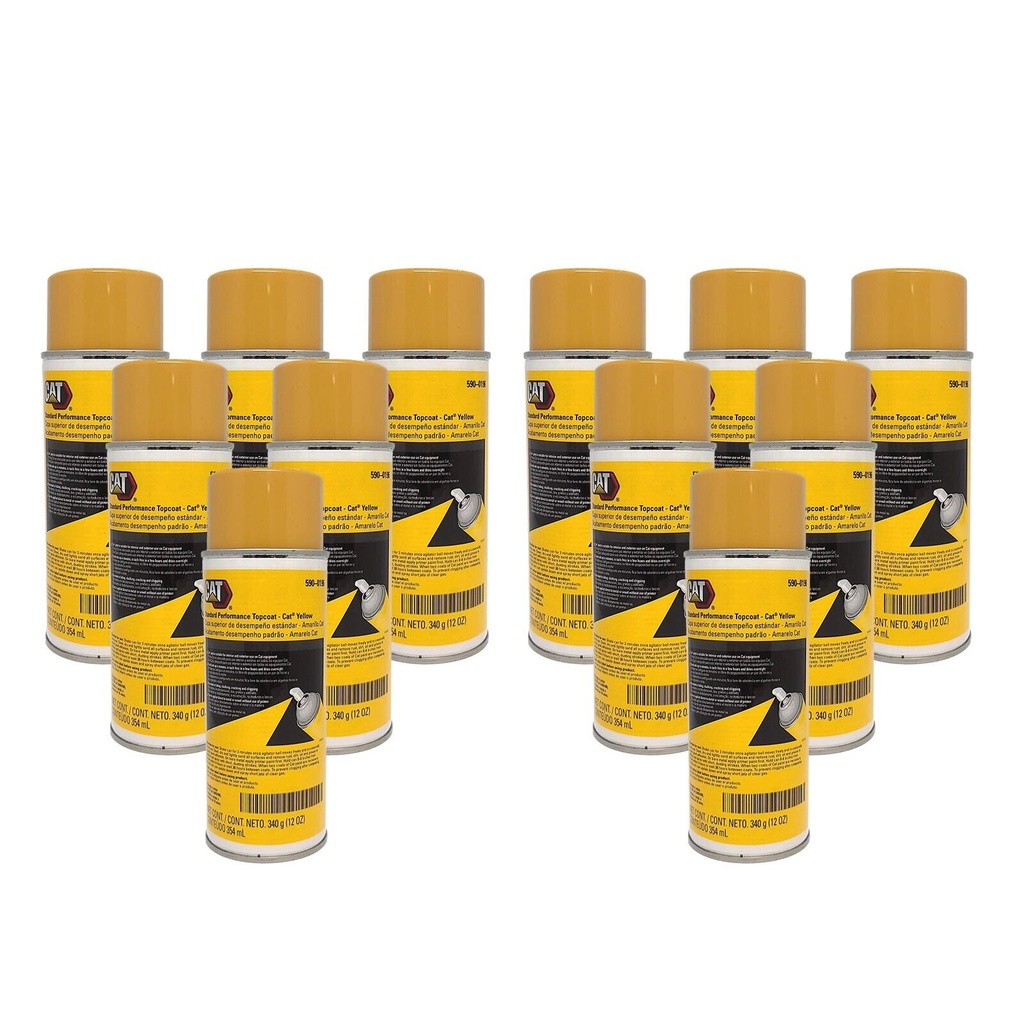 GENUINE CAT 590-0196 5900196 AEROSOL Spray Paint Yellow 12oz (Pack of ...