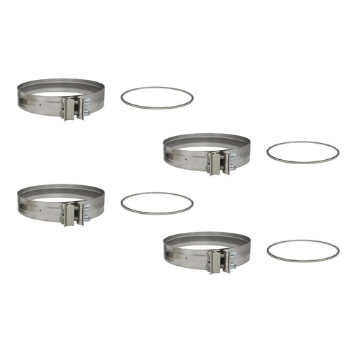 X4 DPF Filter Clamp &Gasket DETROIT DD13 DD15 KP201 A6809950302 A6804910480