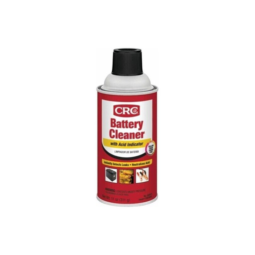 CRC 05023, Battery Cleaner With Acid Indicator, Instantly Detect Leaks, 11 OZ