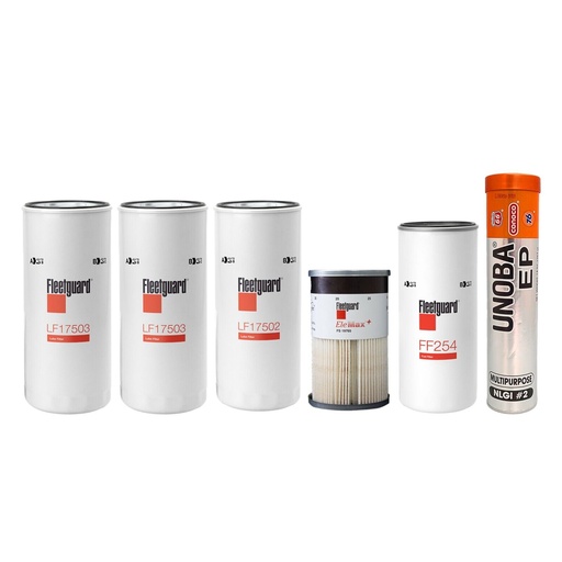 VOLVO OIL CHANGE KIT LF17503, LF17502, FS19765, FF254, FREE GREASE