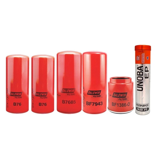 VOLVO MACK OIL CHANGE KIT B76, B7685 , BF7943, BF1386-O FREE GREASE